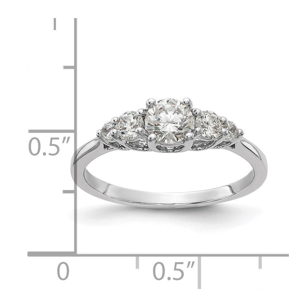 14K Weißgold Diamondsemi-mount Eng Ring