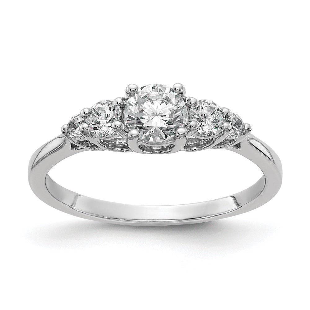 14K Weißgold Diamant Eng Ring