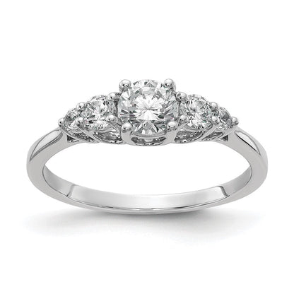 14K Weißgold Diamant Eng Ring