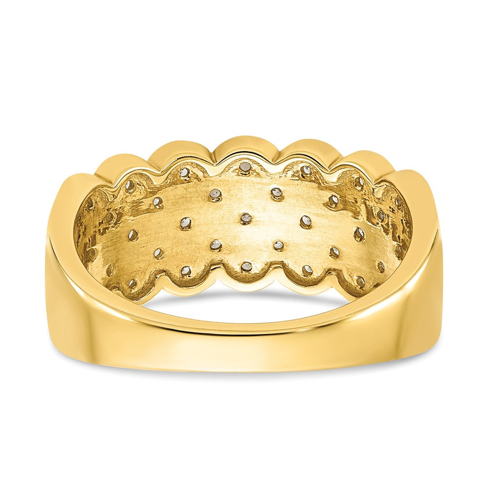 14K Gelbgold Pavé 1/4 Karat Komplett Diamant Ehering Ring