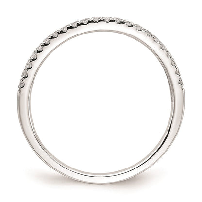 14K Weißgold Ehering mit echten Diamanten