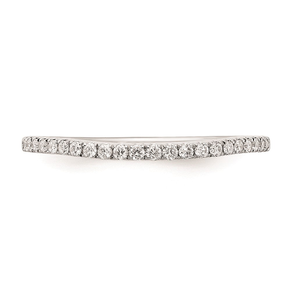 14K Weißgold Ehering mit echten Diamanten