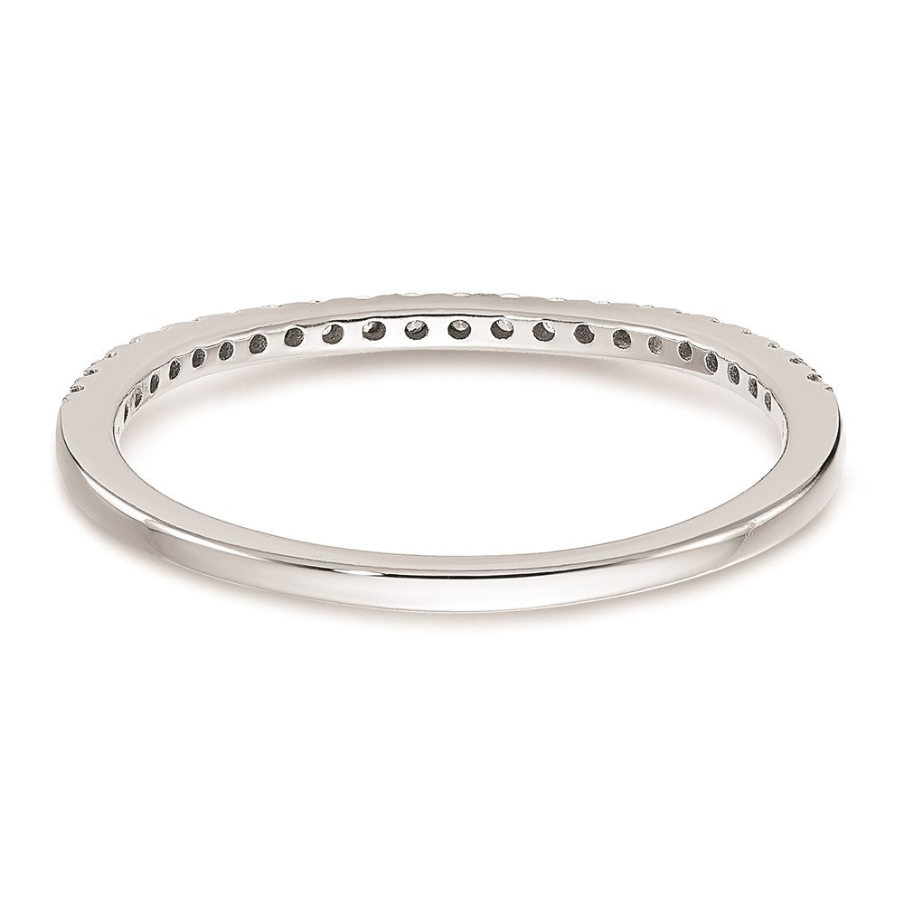 14K Weißgold Ehering mit echten Diamanten
