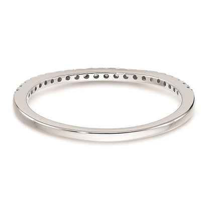 14K Weißgold Ehering mit echten Diamanten