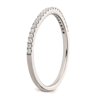 14K Weißgold Ehering mit echten Diamanten