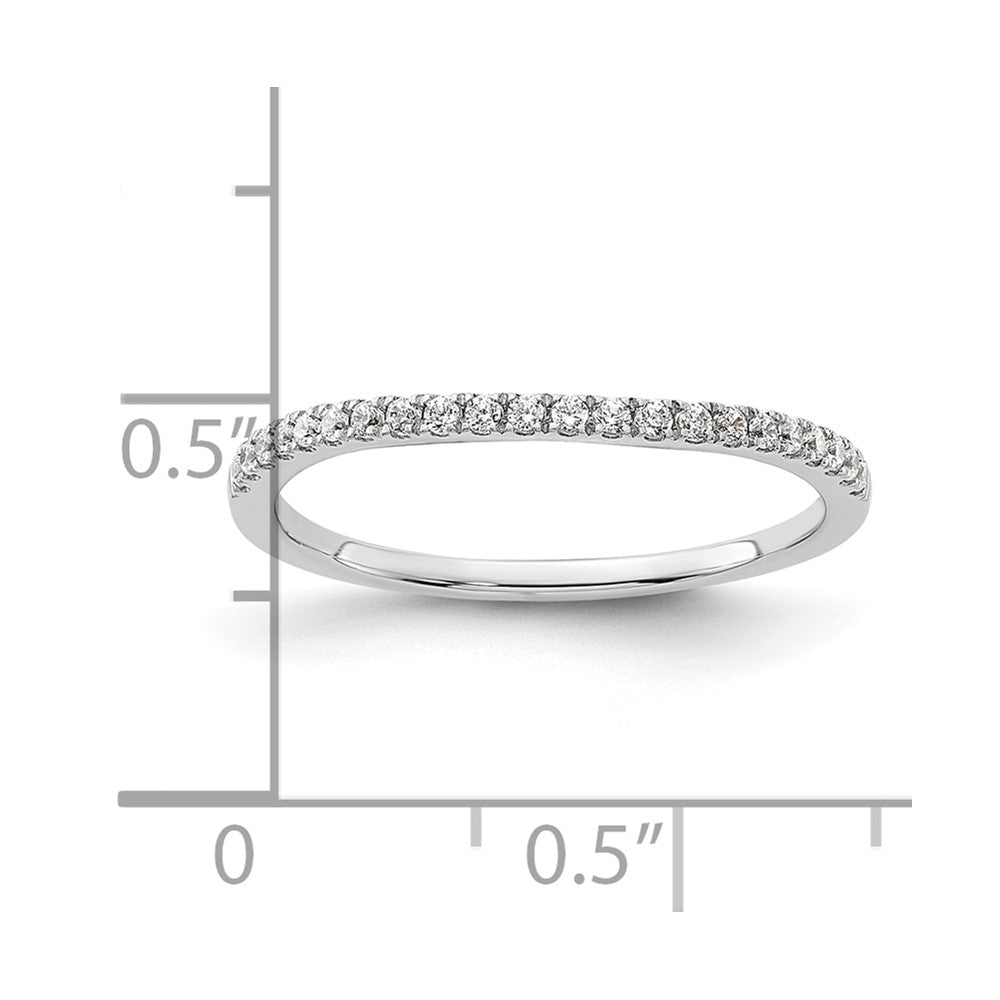14K Weißgold Ehering mit echten Diamanten