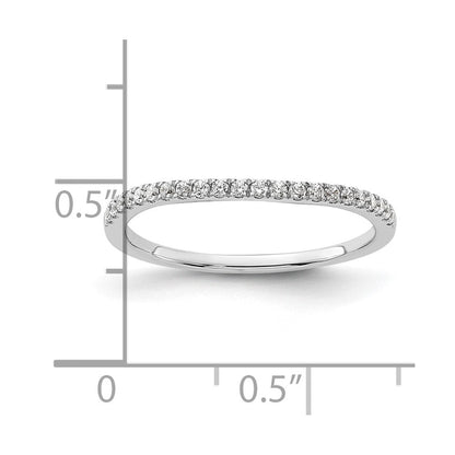 14K Weißgold Ehering mit echten Diamanten