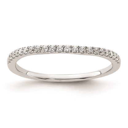 14K Weißgold Ehering mit echten Diamanten