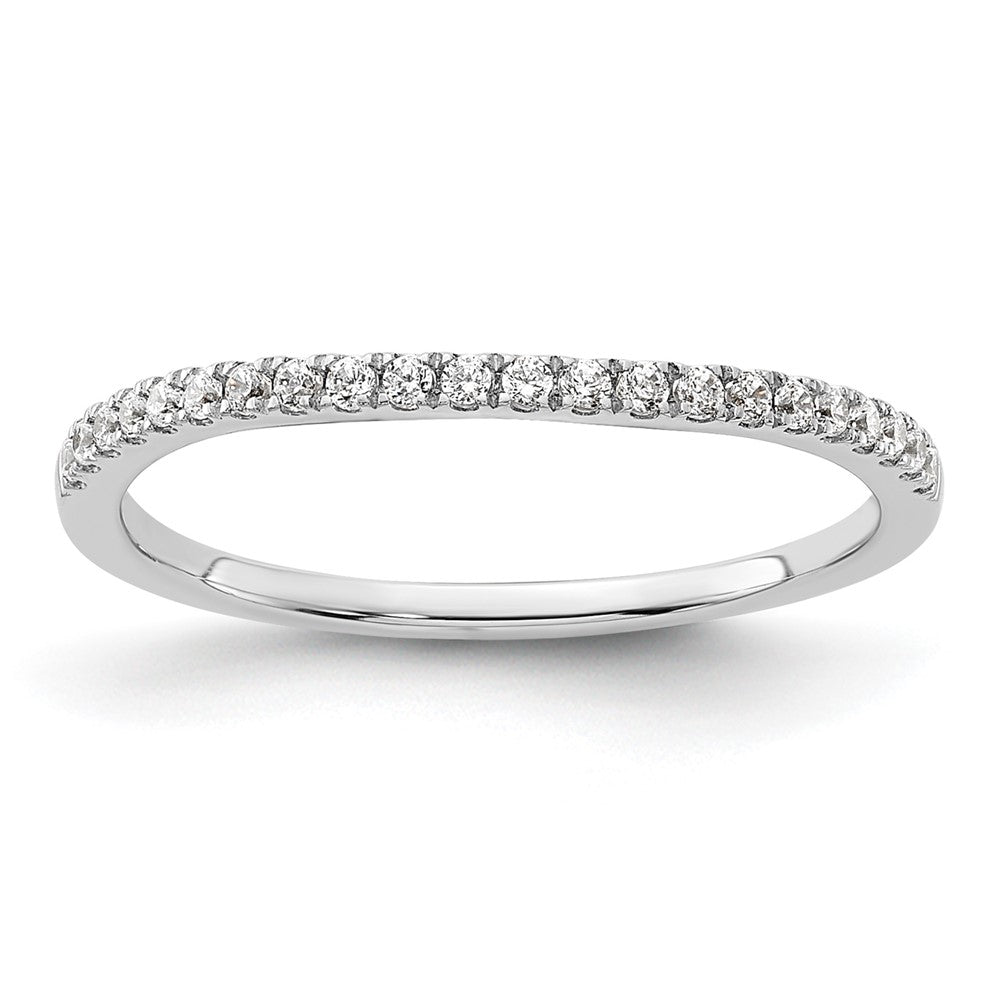 14K Weißgold Ehering mit 0,17 ct. laborgezüchteten Diamanten, VS/SI+ G+