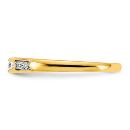14K Gelbgold Verlobungsring mit Petite-Fassung und Labor-gezüchteten Diamanten VS/SI+ G+