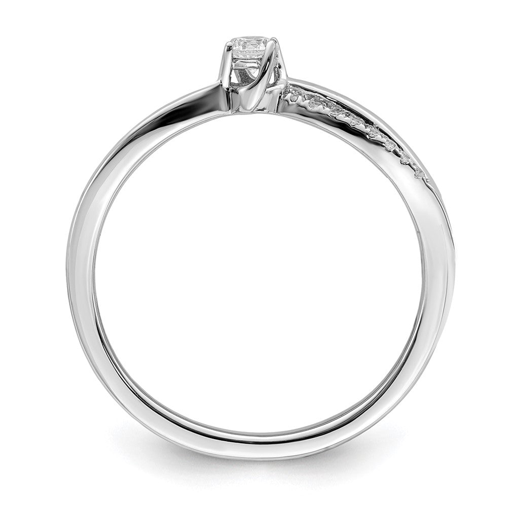 First Promise 14K Weißgold 0,125 ct. Labor-Diamant VS/SI+ G+ Petite Verlobungsring