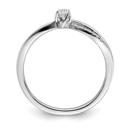 First Promise 14K Weißgold 0,125 ct. Labor-Diamant VS/SI+ G+ Petite Verlobungsring