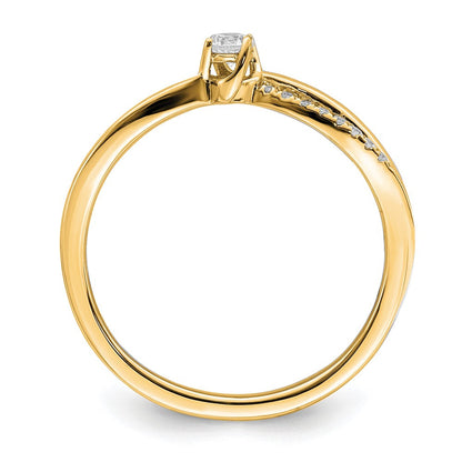 14K Gelbgold First Promise 0,125 ct. Labor-Diamant VS/SI+ G+ Petite Verlobungsring