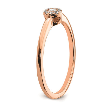 14K Roségold Verlobungsversprechen-Ring mit echten Diamanten