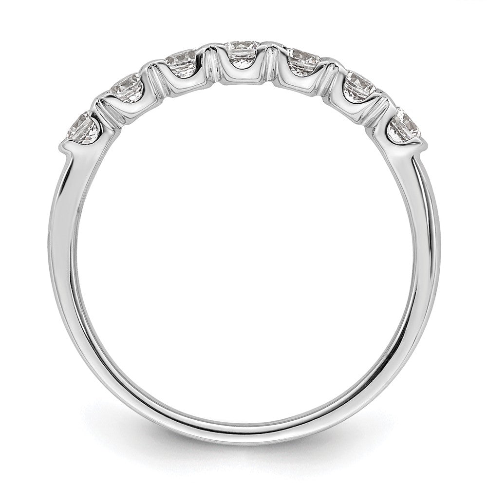 14K Weißgold 7 Stein 1/2 Karat Diamant Komplett Ehering