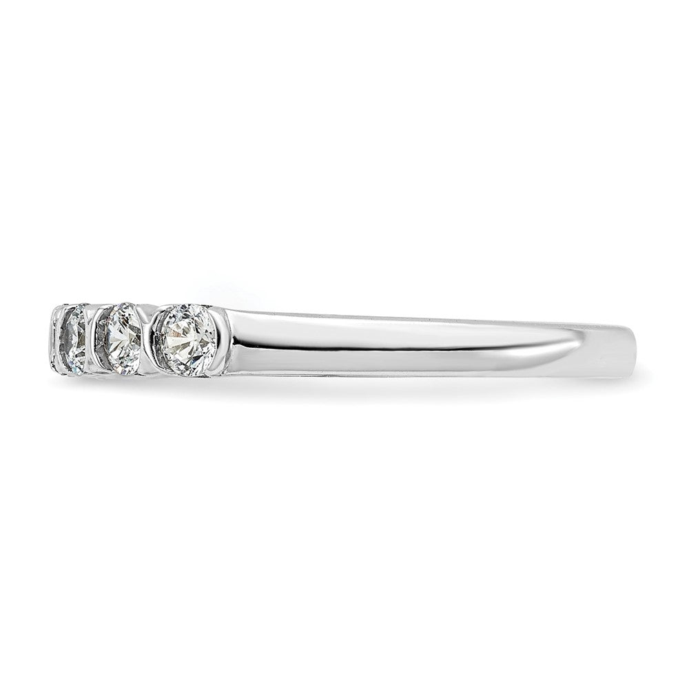 14K Weißgold 7 Stein 1/2 Karat Diamant Komplett Ehering