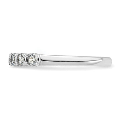 14K Weißgold 7 Stein 1/2 Karat Diamant Komplett Ehering