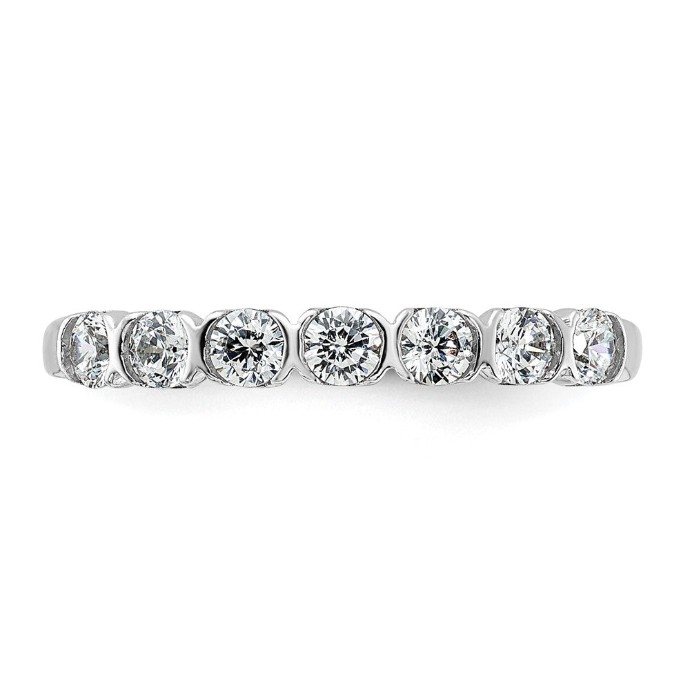 14K Weißgold 7 Stein 1/2 Karat Diamant Komplett Ehering