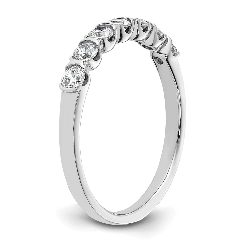 14K Weißgold 7 Stein 1/2 Karat Diamant Komplett Ehering