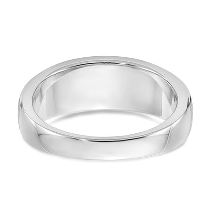 14K Weißgold Herrenring mit echten Diamanten