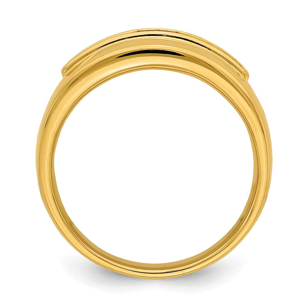 14K Gelbgold Herren-Ring mit Diamant (im Labor gezüchtet), VS/SI+ G+