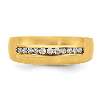 14K Gelbgold Herren-Ring mit Diamant (im Labor gezüchtet), VS/SI+ G+