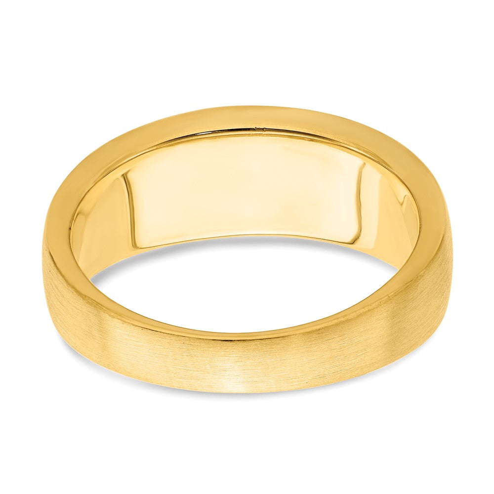 14K Gelbgold Herren-Ring mit echten Diamanten