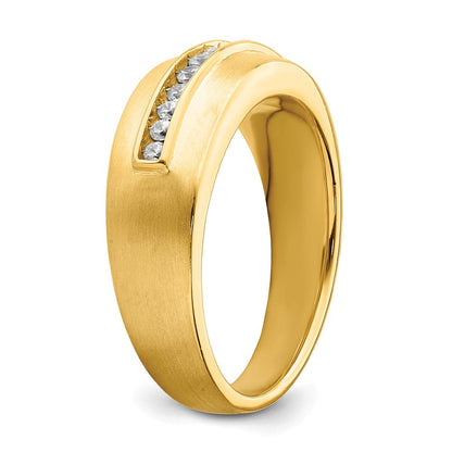14K Gelbgold Herren-Ring mit Diamant (im Labor gezüchtet), VS/SI+ G+