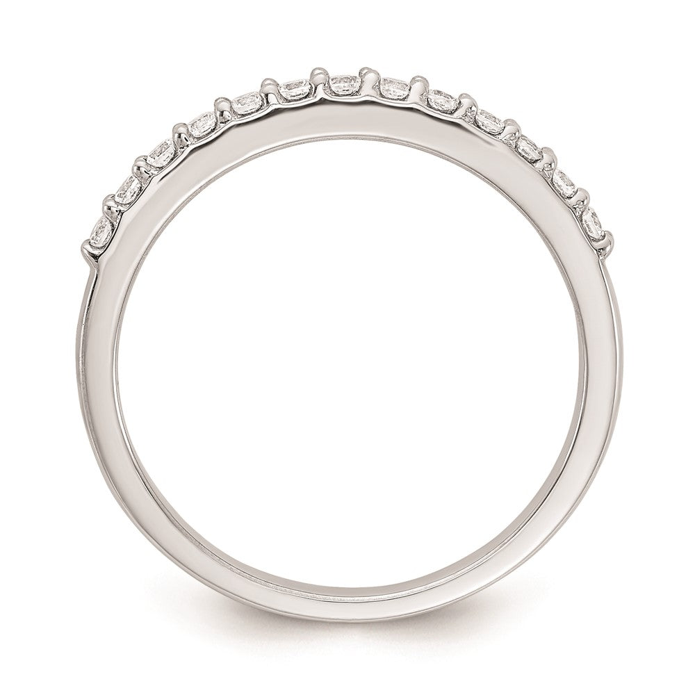 14K Weißgold Ehering mit echten Diamanten