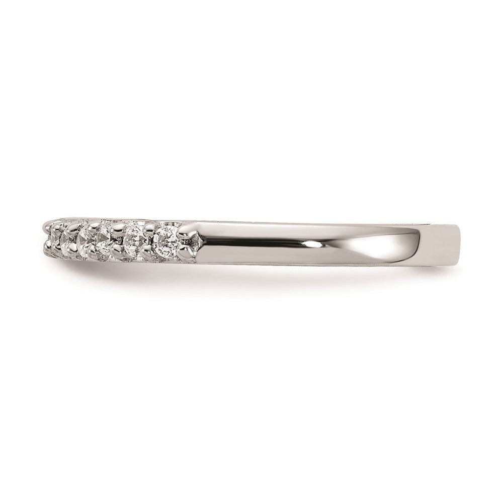14K Weißgold Ehering mit echten Diamanten