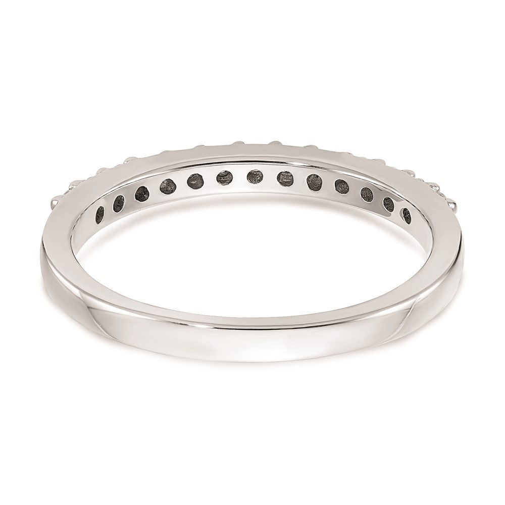 14K Weißgold Ehering mit echten Diamanten