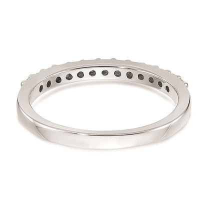 14K Weißgold Ehering mit echten Diamanten