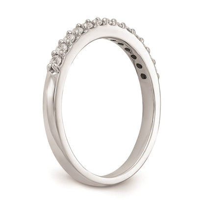14K Weißgold Ehering mit echten Diamanten