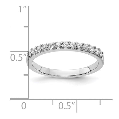 14K Weißgold Ehering mit echten Diamanten