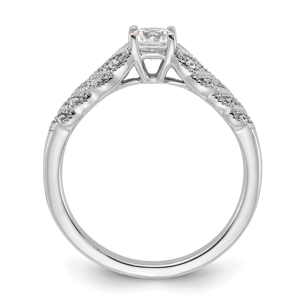 14K Weißgold Verlobungsring mit Diamant aus dem Labor, VS/SI+ G+