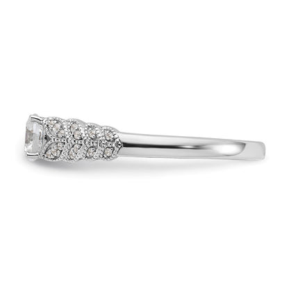 14K Weißgold Verlobungsring mit Diamant aus dem Labor, VS/SI+ G+
