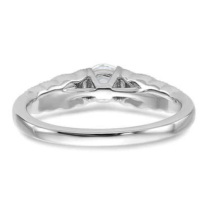 14K Weißgold Verlobungsring mit Diamant aus dem Labor, VS/SI+ G+