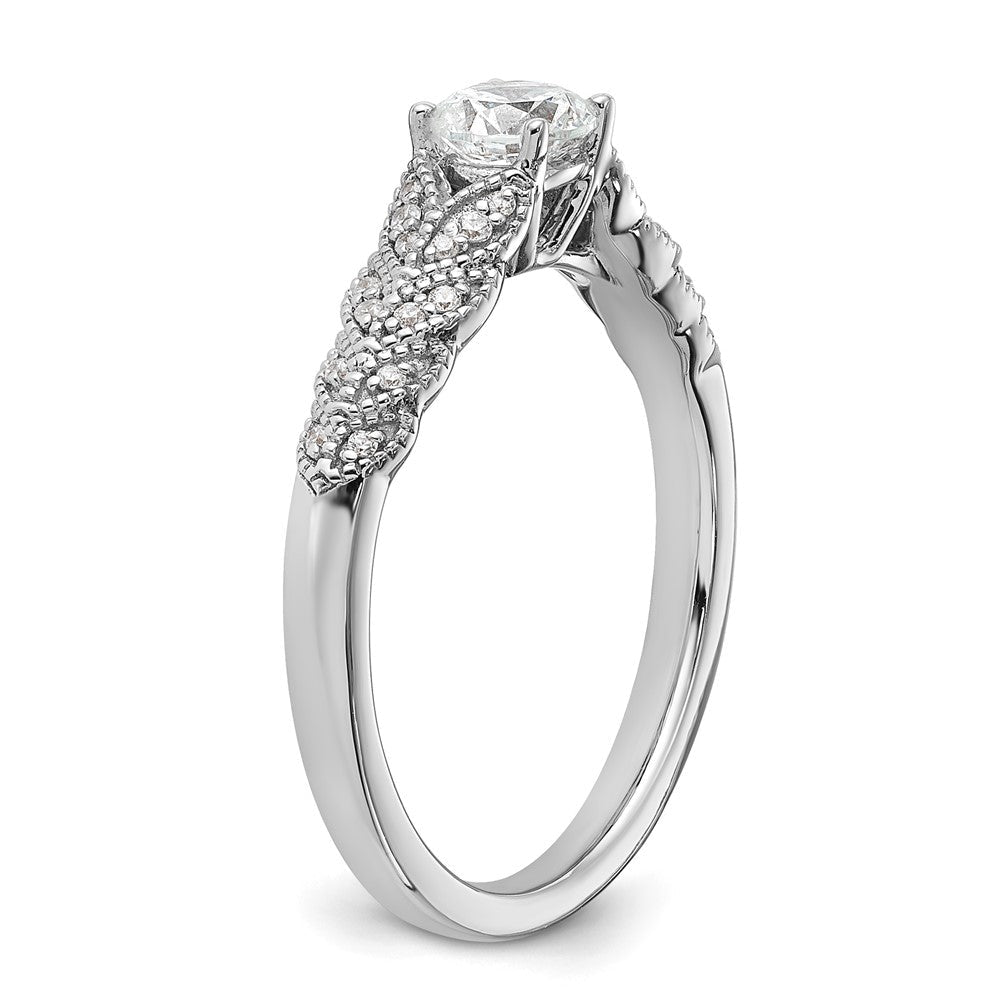 14K Weißgold Verlobungsring mit Diamant aus dem Labor, VS/SI+ G+