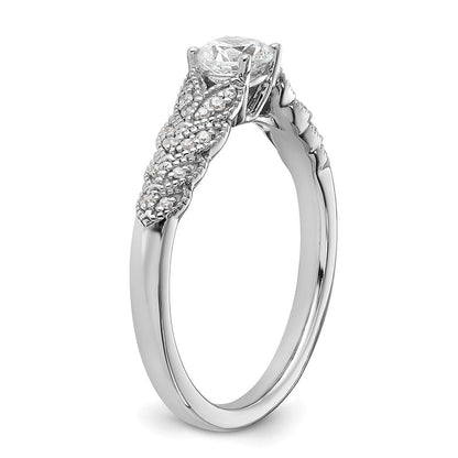 14K Weißgold Verlobungsring mit Diamant aus dem Labor, VS/SI+ G+