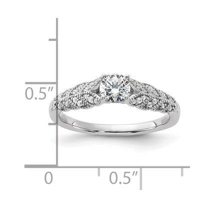 14K Weißgold Verlobungsring mit Diamant aus dem Labor, VS/SI+ G+