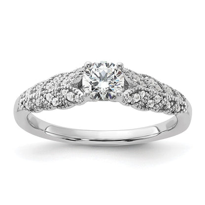 14K Weißgold Verlobungsring mit Diamant aus dem Labor, VS/SI+ G+