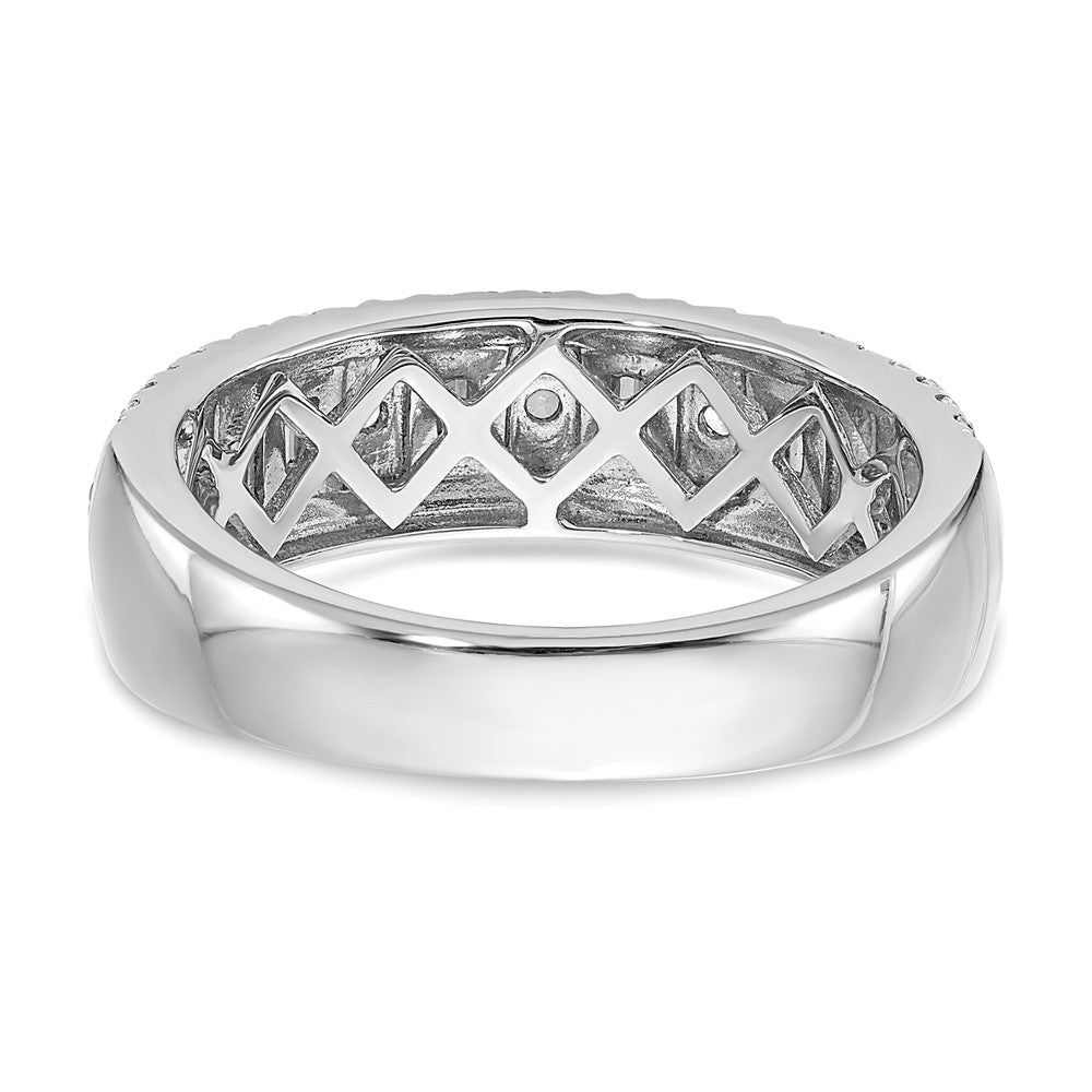 14K Weißgold Ring mit echten Diamanten