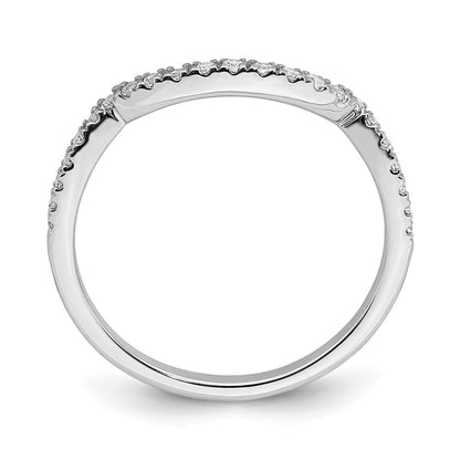 14K Weißgold Set aus 2 konturierten Eheringen mit echten Diamanten