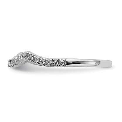 14K Weißgold Set aus 2 konturierten Eheringen mit echten Diamanten