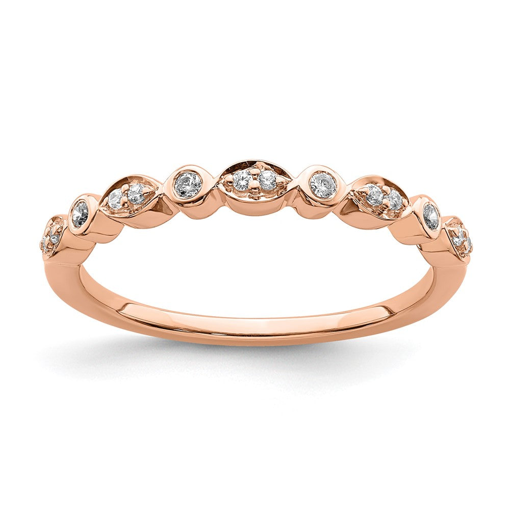 Pure Serenity 14K Roségold 0,2 ct. Laborgezüchtete Diamant VS/SI+ G+ Zwei-Eheringe-Set