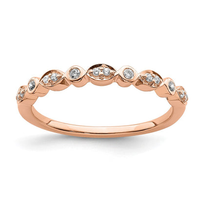 Pure Serenity 14K Roségold 0,2 ct. Laborgezüchtete Diamant VS/SI+ G+ Zwei-Eheringe-Set