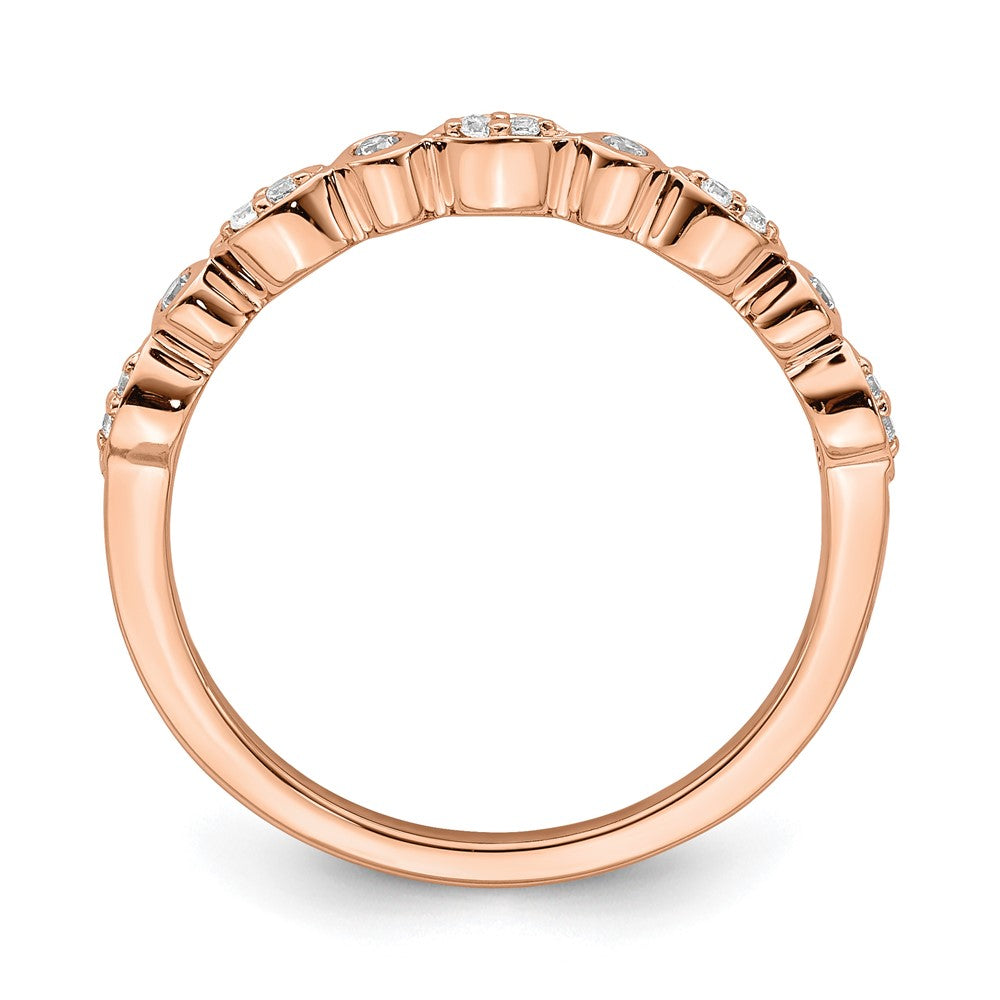 Pure Serenity 14K Roségold 0,2 ct. Laborgezüchtete Diamant VS/SI+ G+ Zwei-Eheringe-Set
