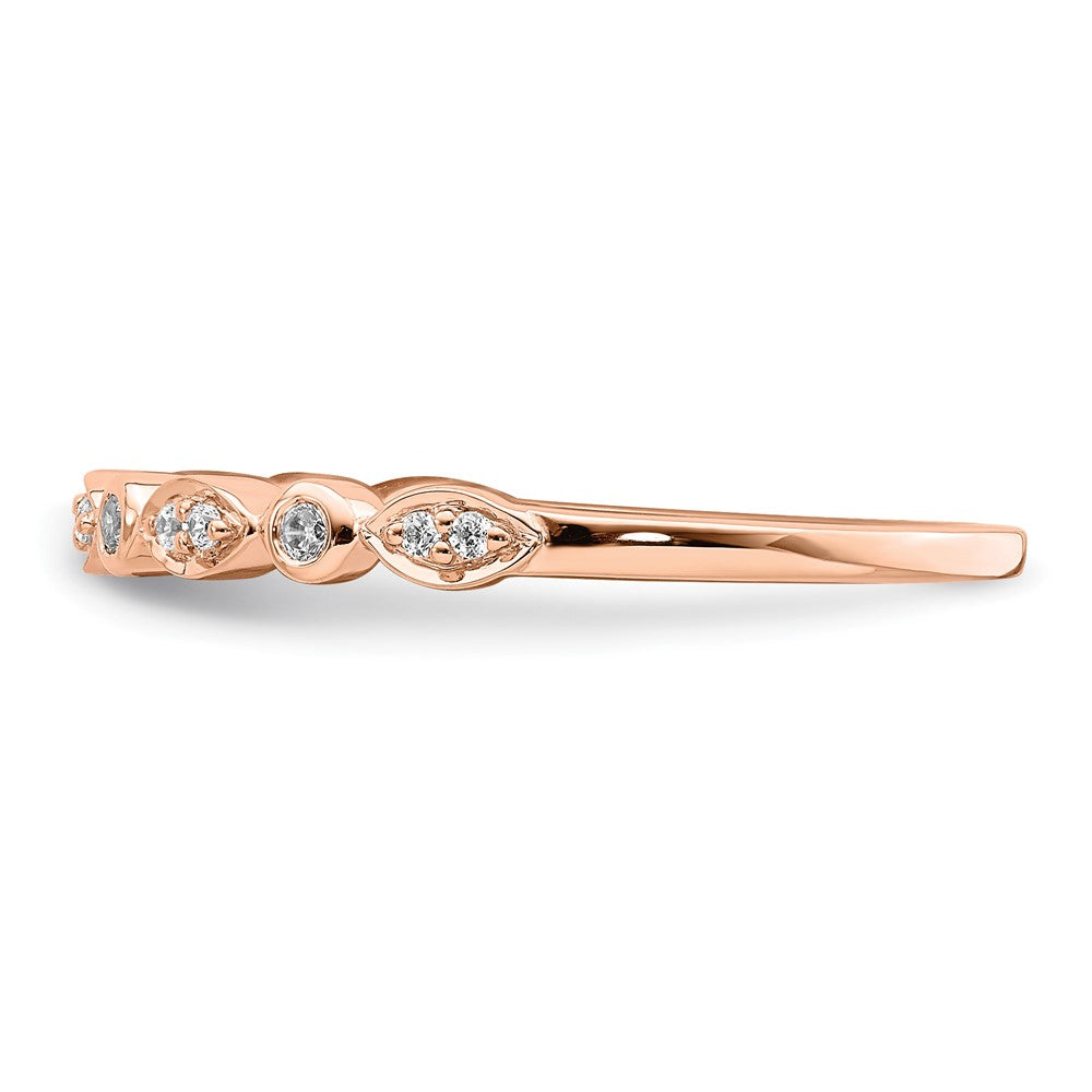 Pure Serenity 14K Roségold 0,2 ct. Laborgezüchtete Diamant VS/SI+ G+ Zwei-Eheringe-Set
