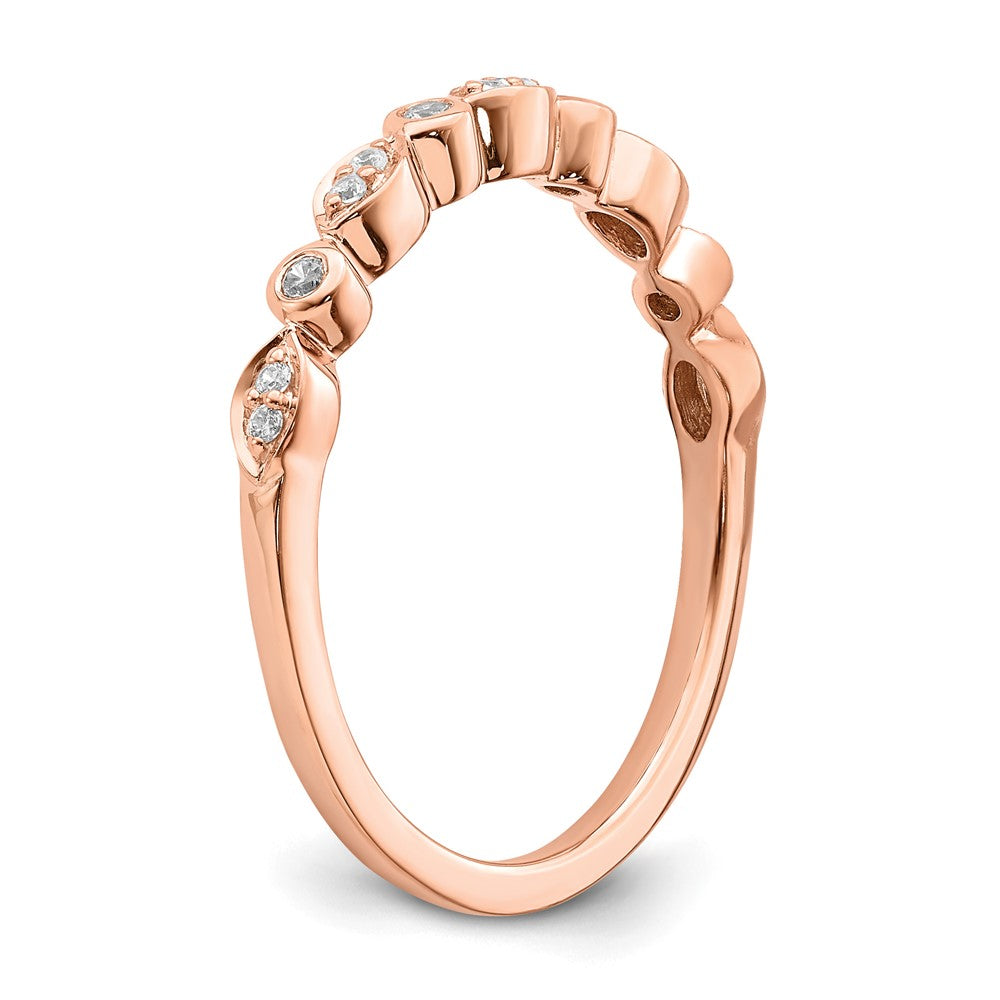 Pure Serenity 14K Roségold 0,2 ct. Laborgezüchtete Diamant VS/SI+ G+ Zwei-Eheringe-Set