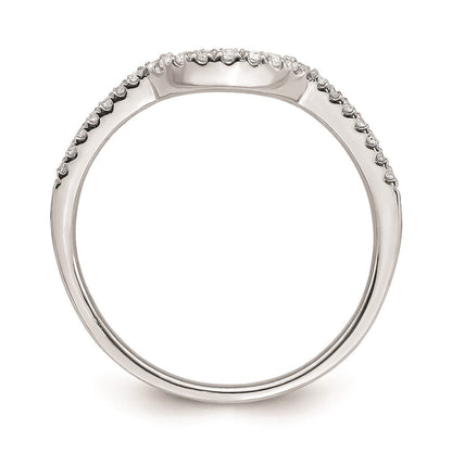 14K Weißgold Ehering, konturiert, mit echten Diamanten